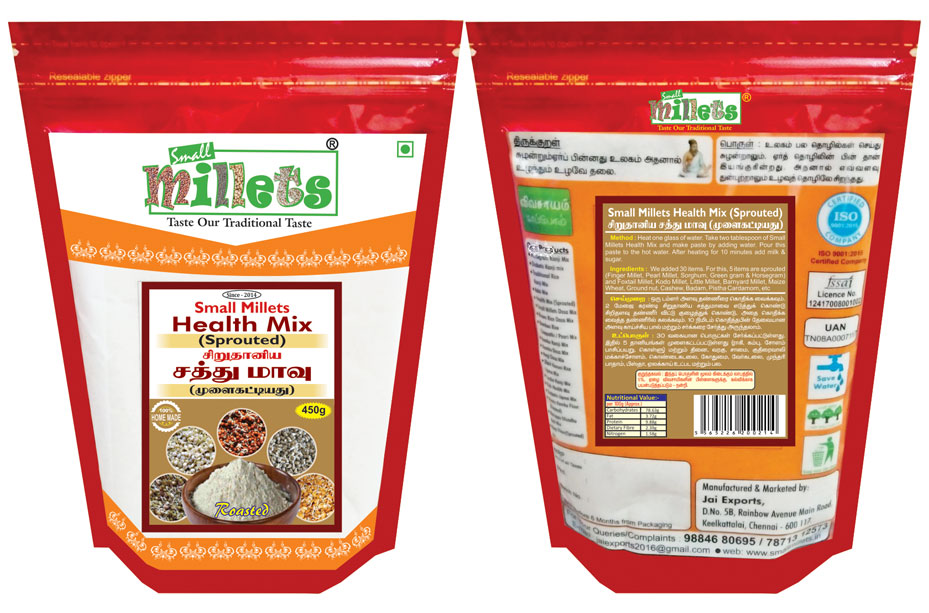 Health Mix Sprouted chennai Small Millets
