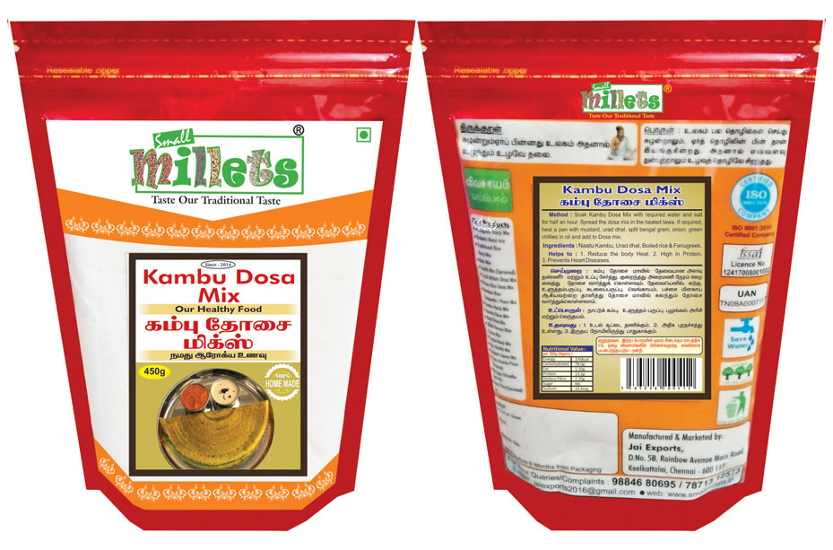 Kambu dosa mix chennai Small Millets