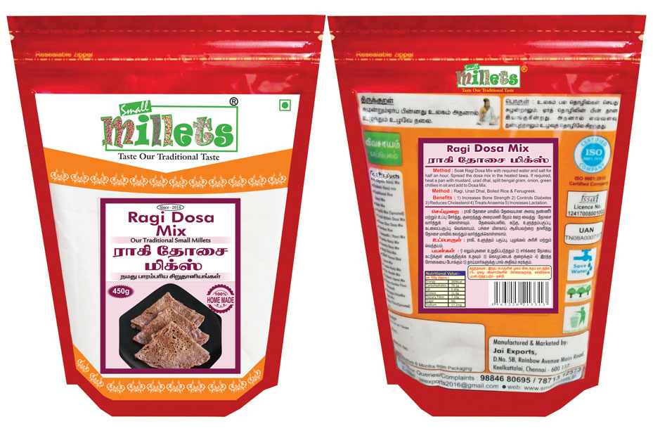 Ragi Dosa Mix Chennai Samall Millets